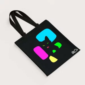 Sac en tissu avec une photo amusante de Fripon tirant la langue